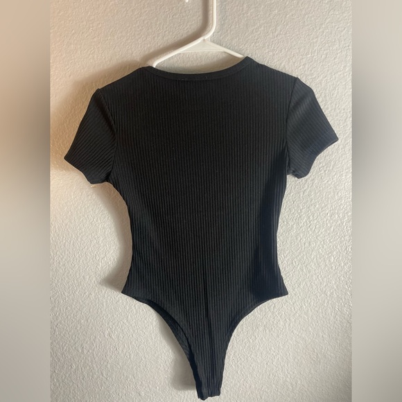Meshki Black Ribbed Bodysuit - Picture 4 of 6